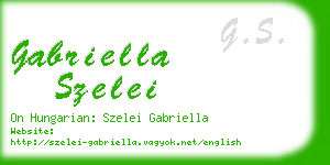 gabriella szelei business card